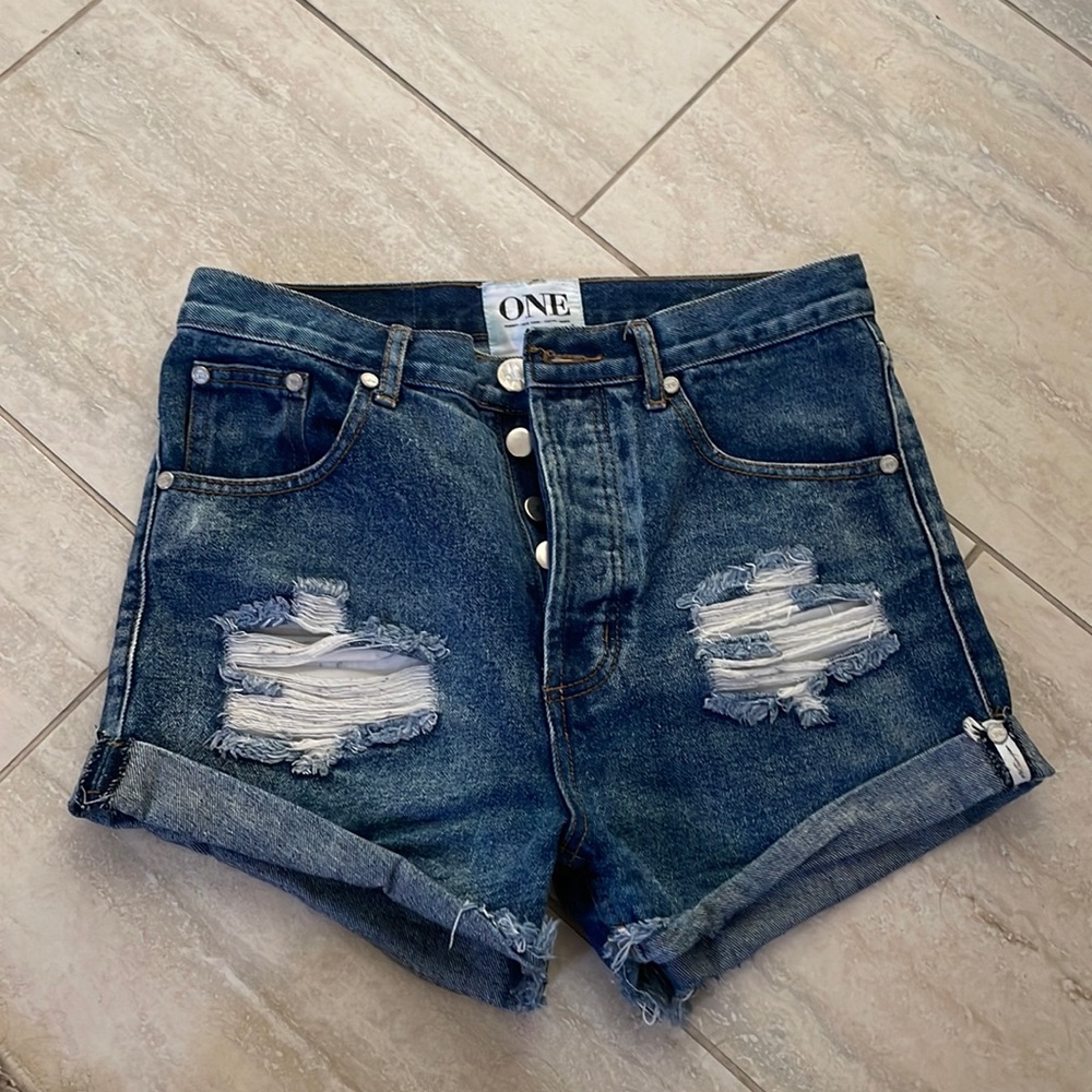 One Teaspoon Outlaws Denim shorts 25